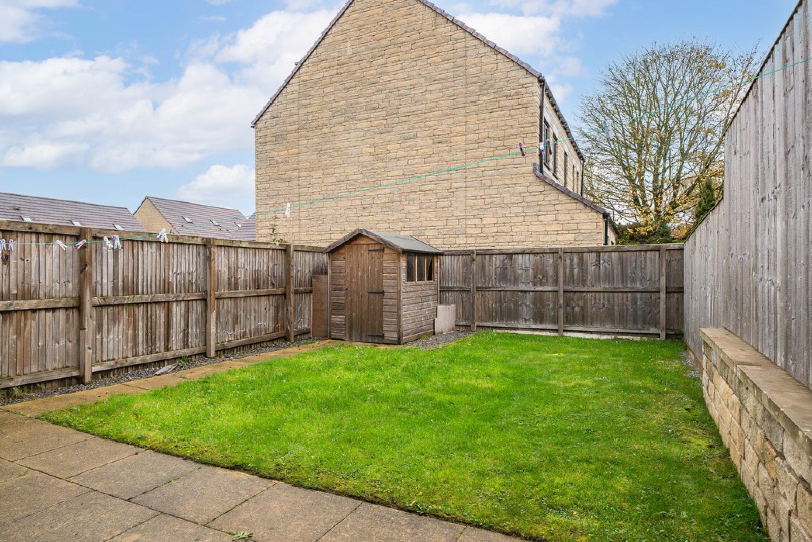 The rear garden at Magnolia Place