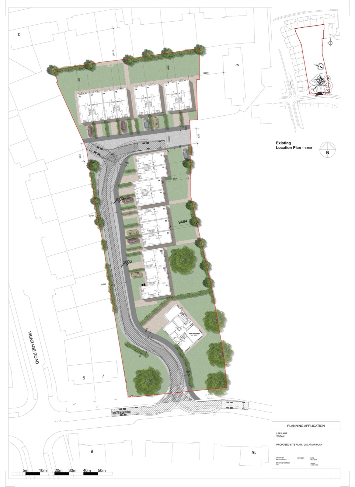 Consented site layout for the County Durham new build scheme