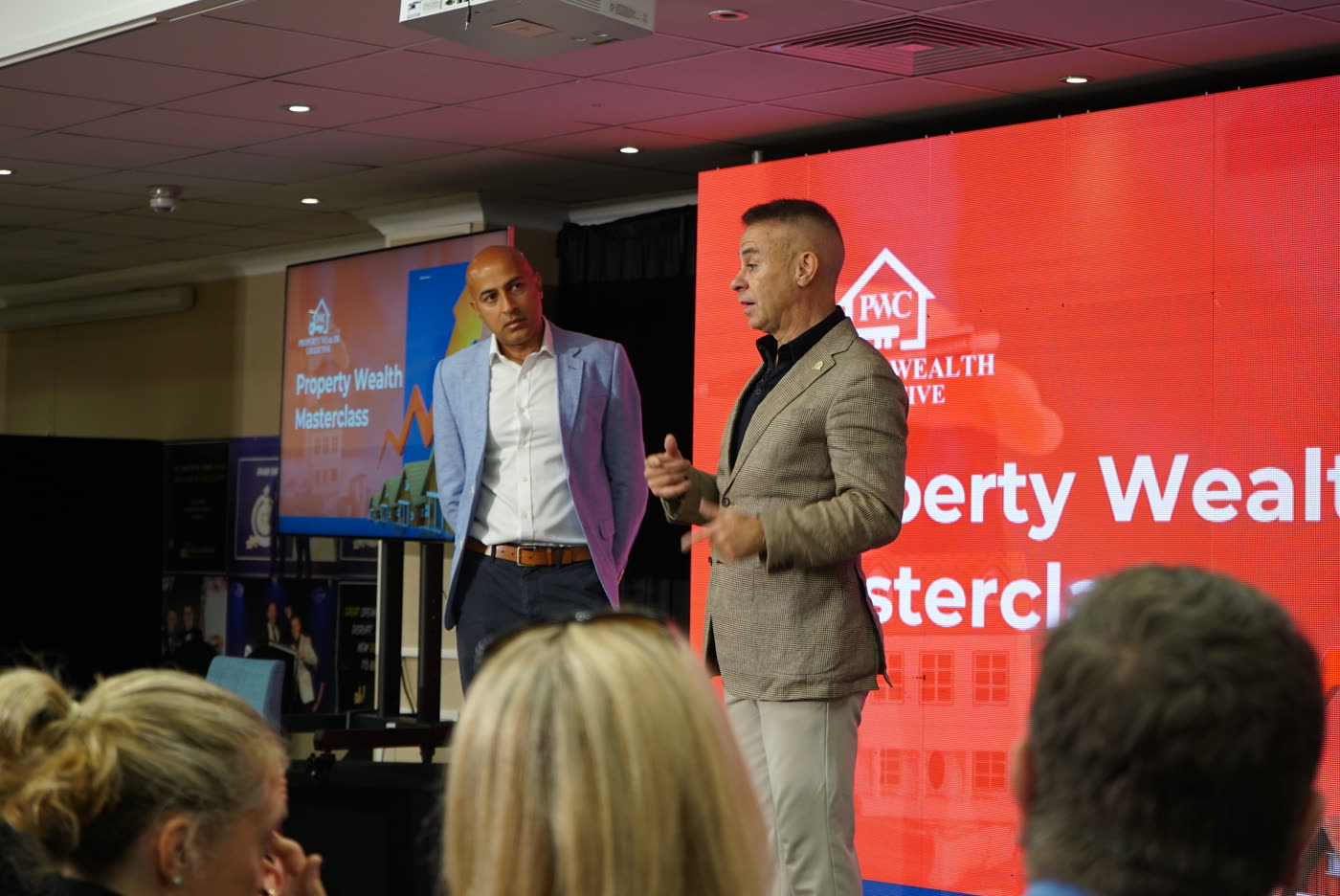 Javi Khanijau speaking at a Property Wealth Collective event